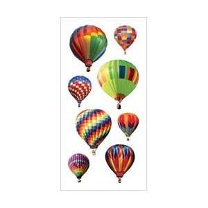  Paper House Stickers 2X4 3/Pkg Hot Air Balloons; 6 Items 