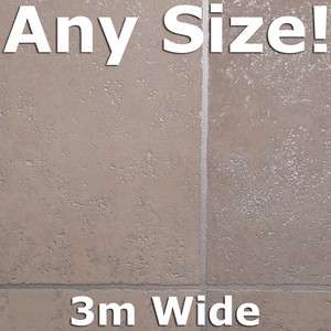 Cream Square Tile Vinyl Flooring, Slip Resistant Lino 3m, Kitchen 