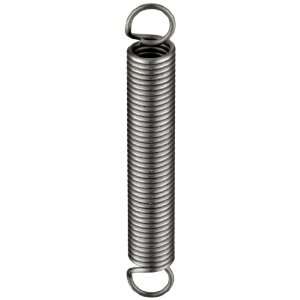 Music Wire Extension Spring, Steel, Inch, 0.36 OD, 0.045 Wire Size 