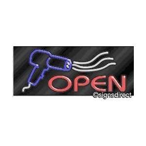  Open Neon Sign w/Graphic  386, Background MaterialClear 