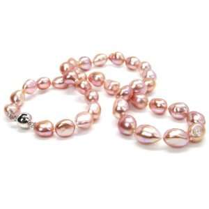 HinsonGayle Naturally Pink Free Form Baroque Cultured Pearl Necklace 