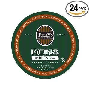 Tullys Coffee Kona, K Cup 24 Count Box  Grocery & Gourmet 