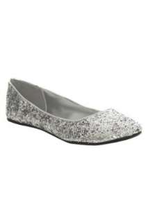  Silver Glitter Flats Shoes