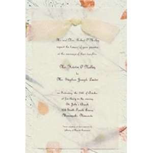  Ivory Natural Hand made Paper Wedding Invitation Kit 