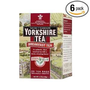 Taylors of Harrogate Yorkshire Breakfast Wrapped Tea Bags, 20 Count 