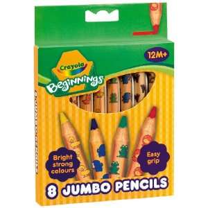  Crayola Beginnings Jumbo Decorated Pencils (8 Pack) Toys 