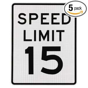  Elderlee, Inc. 9424.21005 Speed Limit Sign, 15 MPH, MUTCD 