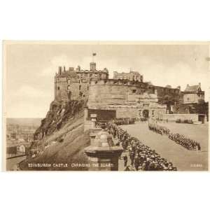  1940s Vintage Postcard Changing of the Guard   Edinburgh 