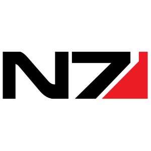  Mass Effect 2 and 3 Sticker N7 Decal black and red Vinyl 