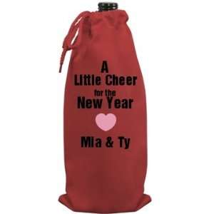  New Year Cheer Custom Wine Bag