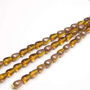  Czech Glass Beads   Pressed Beads   Size 7 X 5mm, Brown 