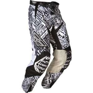   Racing Evolution Mens MX Motorcycle Pants   Black/White / Size 28S