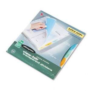  View Tab Transparent Index Dividers, 5 Tab, Extra Wide 