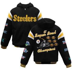  Pittsburgh Steelers Six Time Champs Fleece Jacket Sports 