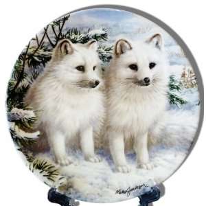  Arctic Fox Cubs Collectors Plate from The Beauty of Polar 