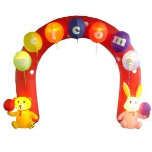 Foot Tall Party Inflatable Archway with Welcome Balloons   Yard 