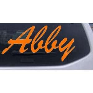  Orange 14in X 7.0in    Abby Car Window Wall Laptop Decal 