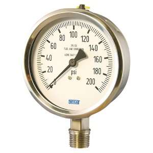 Pressure Gauge 0 to 15,000 psi; 4 dial with 1/2 NPT(M) Connection 