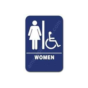  Restroom Sign Women Handicap Blue 1504