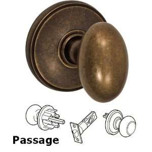  Passage egg knob with cambridge rose in medium bronze 