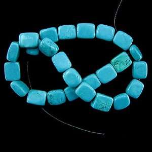  16mm blue turquoise rectangle beads 16 strand