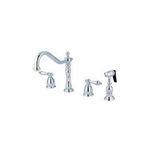 Elements of Design 8   14 Adjustable Spread Kitchen Faucet, 9 Spout 
