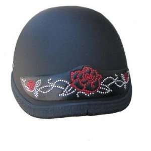  Red Rose Rhinestone Helmet Patch Arts, Crafts & Sewing