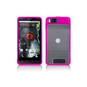   with Frosted ABS Plate   Hot Pink/Clear Cell Phones & Accessories