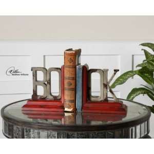 Uttermost 19589 Book Decorative Items in Heavily Distressed Burnt Red 