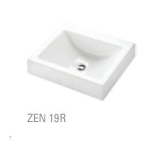  Neptune Zen 19R Zen Polymer Sink with overflow 17 X 19 X 