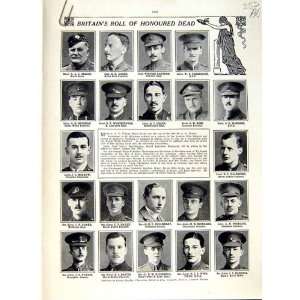  1916 WORLD WAR BRITAINS HONOURED DEAD SOLDIERS ROLL