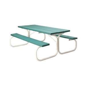 Resin Poly Picnic Table   Green Top (EA)  Sports 