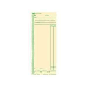 Tops Business Forms  Time Cards, Full Day Calculations, 100/PK, 3 3/8 