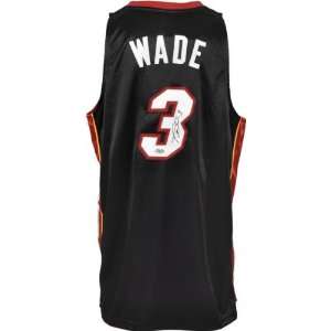 Dwyane Wade Autographed Jersey  Details Miami Heat, Black Authentic