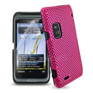   Mesh Hybrid Silicone Combo Case for Nokia E7 E7 00 with Screen Guard