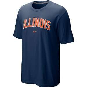  Nike Illinois Fighting Illini Arch T Shirt Sports 