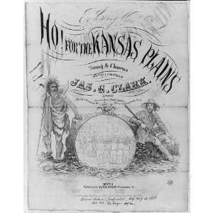    Kansas Plains Indian,Settler,Jas.G.Clark,Song Cover