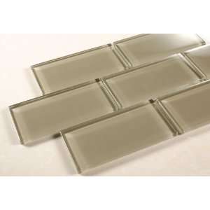 Silver Spring   3x6 Light Brown Glass Tile (Price per square feet, 8 