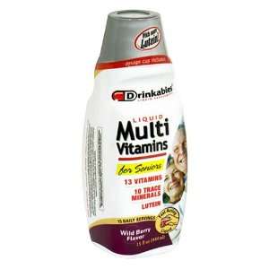 Drinkables Liquid Multi Vitamins for Seniors, Wild Berry Flavor, 15 fl 