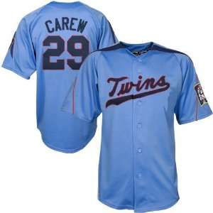   Minnesota Twins #29 Rod Carew Light Blue Laser Player Baseball Jersey