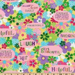  44 Wide Girl Scouts(R) Slogans Spring Fabric By The Yard 