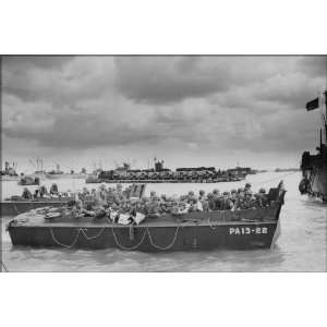    Ships Near Normandy Coast, D Day   24x36 Poster 