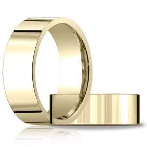  8mm Flat Comfort Fit Band   14k Yellow Gold Jewelry