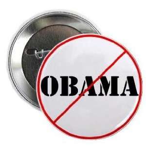  ANTI OBAMA 1.25 Pinback Button Badge / Pin   Slash Barack 