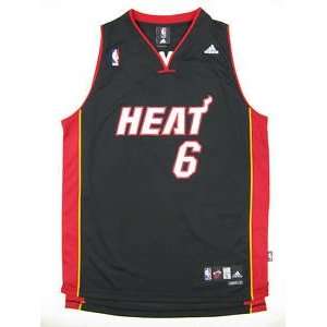  Lebron James Miami Heat Jersey Black   Medium 48 Sports 