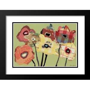 Laura Jane Paustenbaugh Framed and Double Matted 29x35 Fabric Floral 