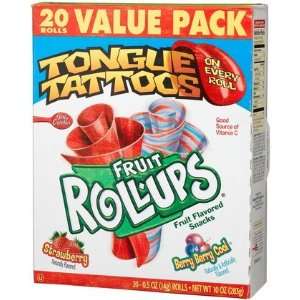 Fruit Roll Ups Fruit Flavored Snacks, Var ct (Strawberry & Berry Berry 