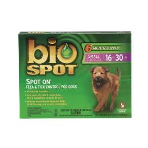  Bio Spot Spot On for Dogs 16 30 lbs., 6 Month Supply Pet 