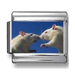  Mice Kissing Photo Italian Charm Jewelry