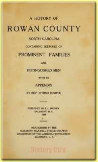ROWAN COUNTY NORTH CAROLINA NC Family History Genealogy  